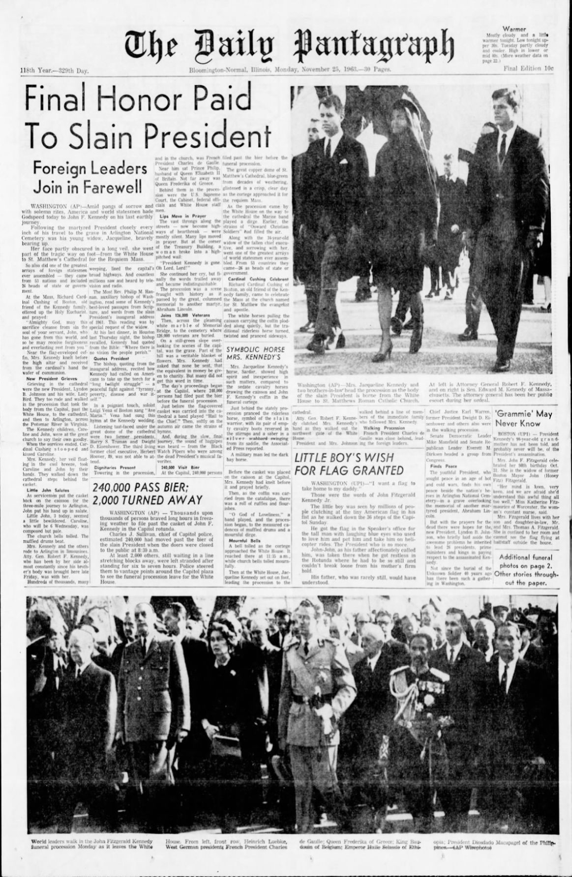 November 25, 1963, Page 1